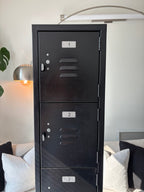 INDUSTRIAL Black 5 Door Metal Locker Storage Cabinet 66” Tall