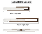 MODERN Adjustable TV Stand Media Console White Walnut Storage Extendable 82–110” (org $250)