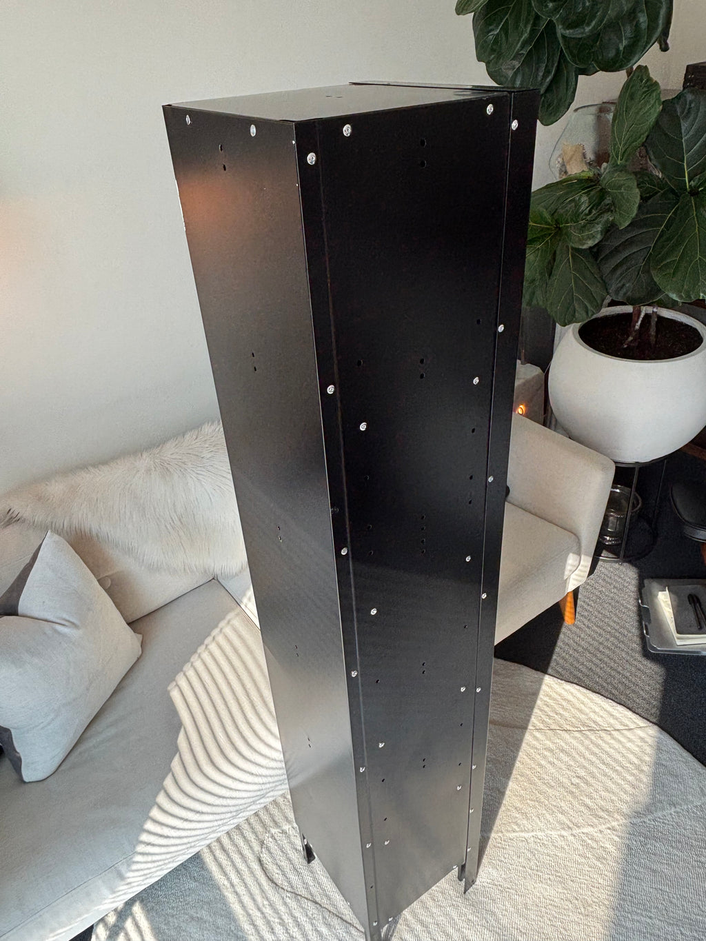 INDUSTRIAL Black 5 Door Metal Locker Storage Cabinet 66” Tall