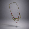 AVON Vintage Fashion Flower Swag Necklace Rose Multi Chain 18 inch Original Box