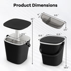 COSTWAY 3-in-1 Patio Cooler Table 4 Gallon Ice Bucket Cocktail Side Table Black (org $75)