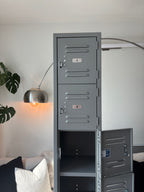 INDUSTRIAL Grey/Gray 6 Door Metal Locker Storage Cabinet 77.4” Tall