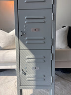 INDUSTRIAL Grey/Gray 6 Door Metal Locker Storage Cabinet 77.4” Tall