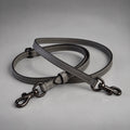 COACH Replacement Gray Leather Bag Strap Gunmetal Hardware Add On New (org $95)