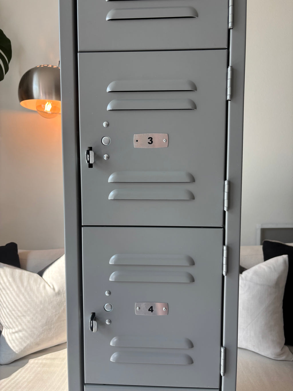INDUSTRIAL Grey/Gray 6 Door Metal Locker Storage Cabinet 77.4” Tall