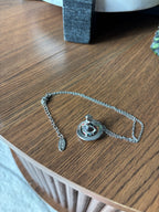 VIVIENNE WESTWOOD Medium Orb Necklace Silver Crystal Icon (org $595)