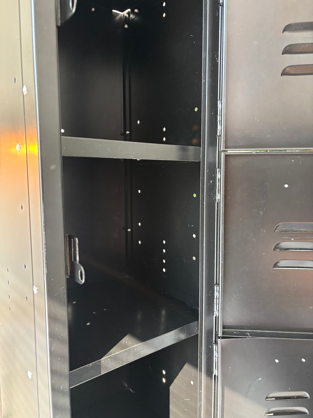 INDUSTRIAL Black 5 Door Metal Locker Storage Cabinet 66” Tall
