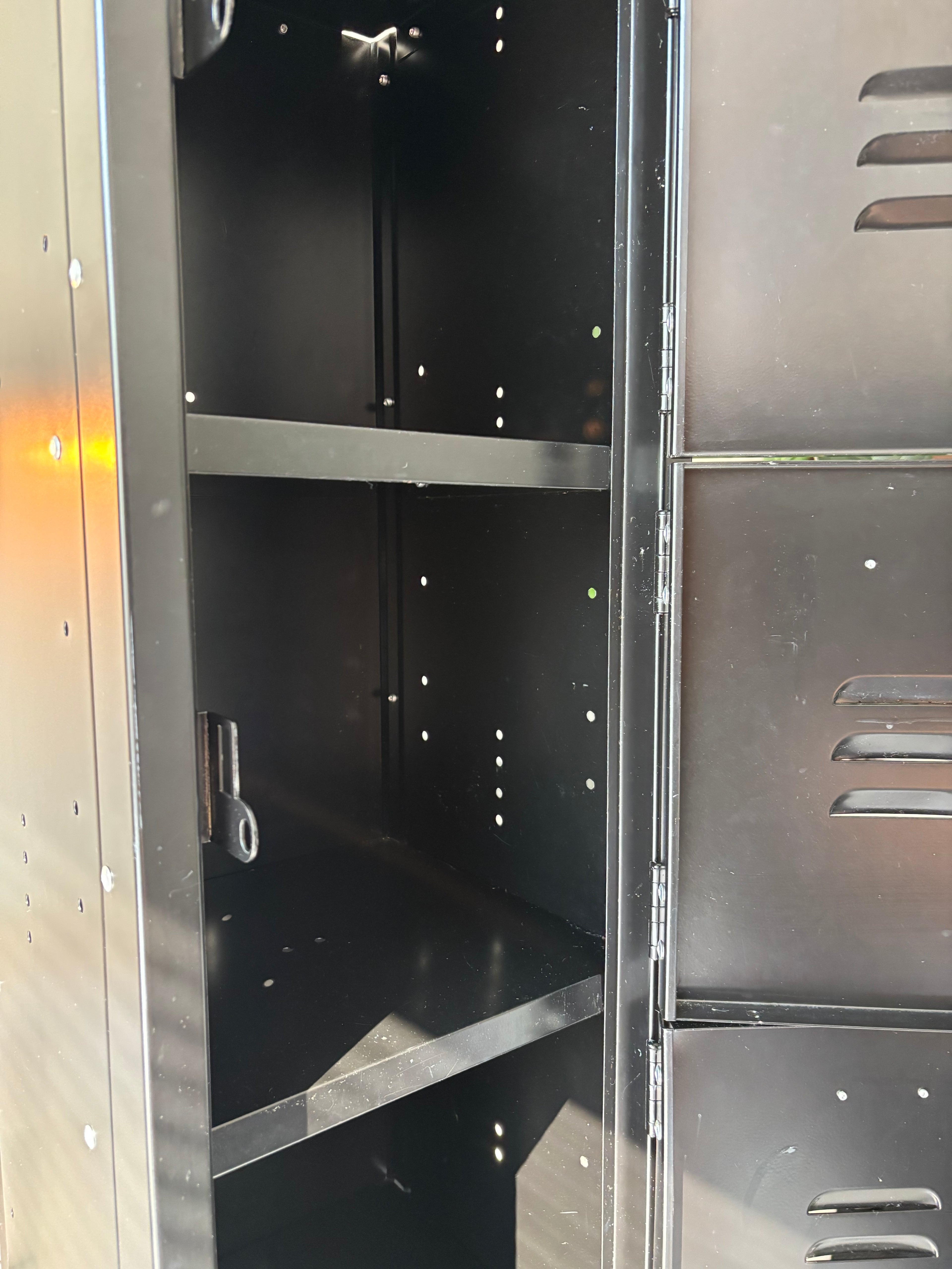 INDUSTRIAL Black 5 Door Metal Locker Storage Cabinet 66” Tall