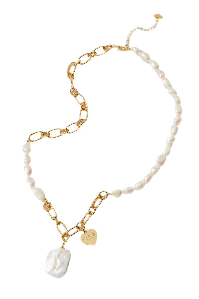 LI LUNAR PEARL // 14k gold necklace