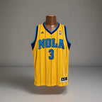 HORNETS Chris Paul Sewed Jersey Yellow Adidas 3 Vintage OEM Men Size Extra Large