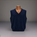 PENDLETON Vintage 1998 Sweater Vest Navy Blue V-Neck 100% Lambswool Wool NWT -XL