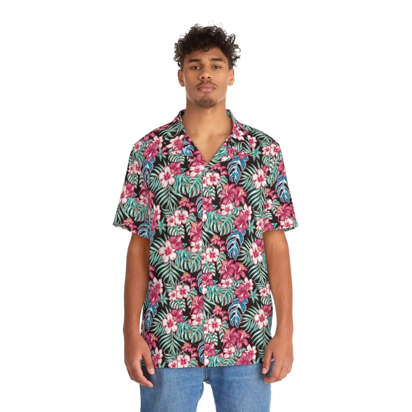 TROPICAL BLOOM // button tee