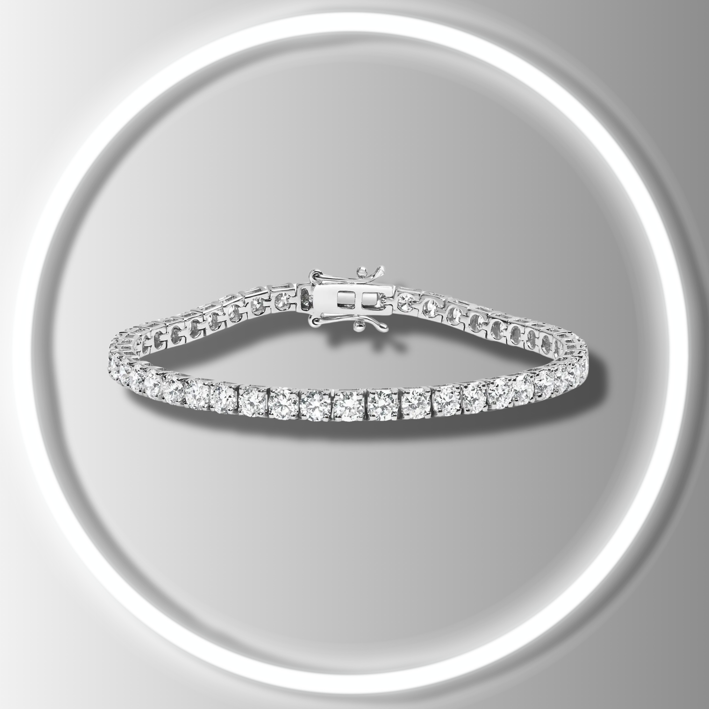 DIAMOND ORBIT // 14k white gold bracelet