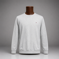 TOMMY HILFIGER Classic V-Neck Sweater Logo Pullover Gray Men Size L (org $75)