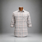 RAG & BONE New York Plaid Button-Down Shirt Pocket Gray Pink/White Cotton Small