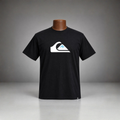 QUICKSILVER Mens Comp Logo Short Sleeve Crew Neck Cotton T-Shirt Top Tee Vintage