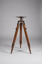VINTAGE Telescope Tripod Candle Holder Stand Nautical Industrial Wooden