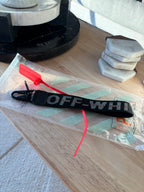 OFF-WHITE Industrial Keychain Black Logo Webbing Red Zip Tie Virgil Abloh