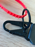 OFF-WHITE Industrial Keychain Black Logo Webbing Red Zip Tie Virgil Abloh