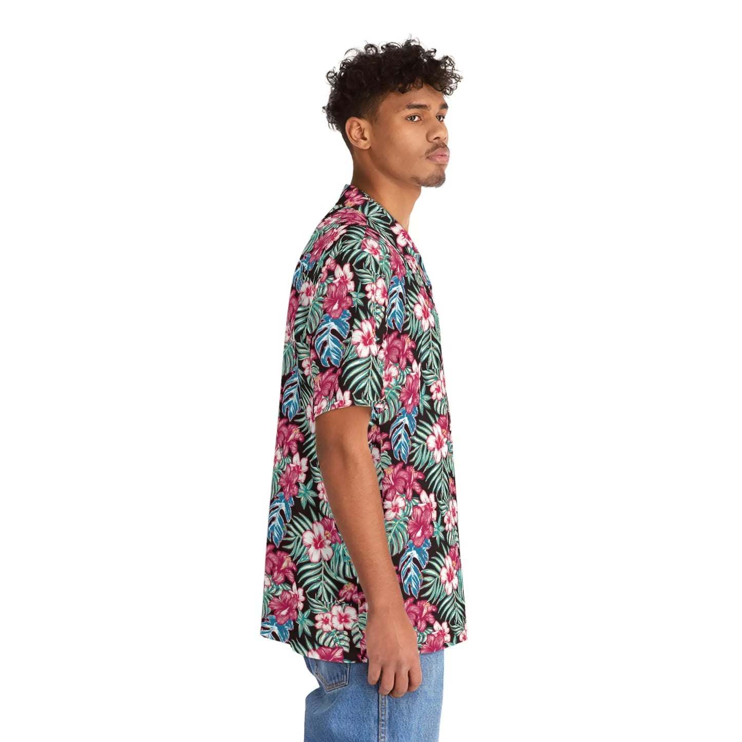 TROPICAL BLOOM // button tee