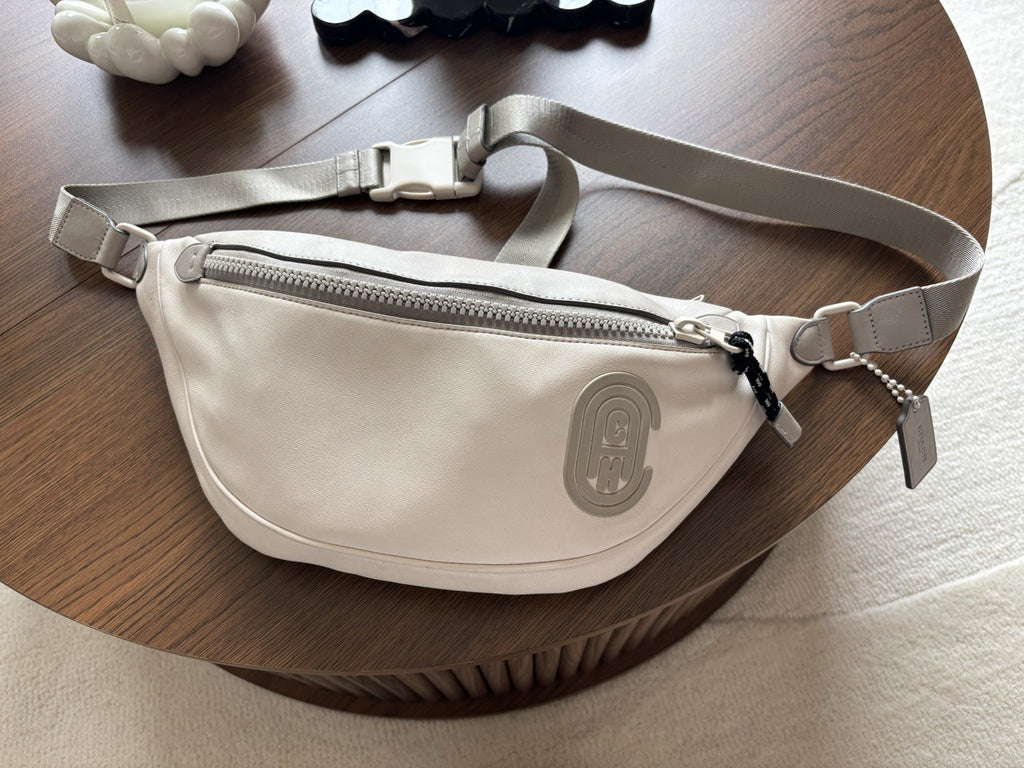 COACH Designer Rivington Cow Leather Belt Bag Fanny Pack Cross Sling (org $350)