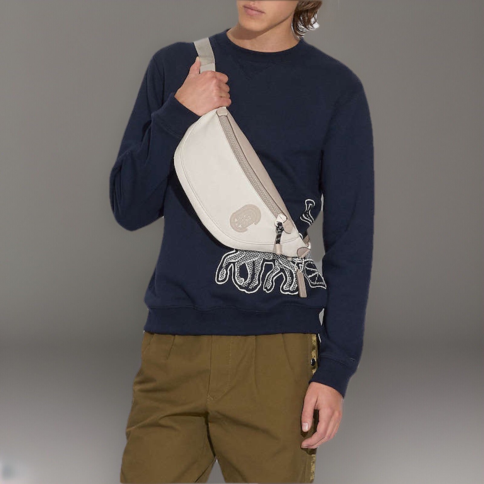 COACH Brand Rivington Belt Bag & Fanny Bag Crossbody with LOGO Patch (org $350)