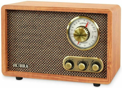 VICTROLA Retro Wood Bluetooth Wireless Speaker Radio Vintage Design (org $110)