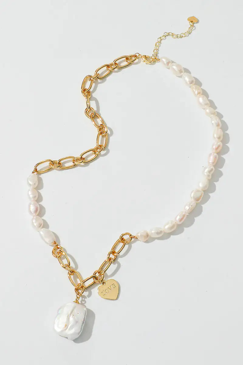 LI LUNAR PEARL // 14k gold necklace